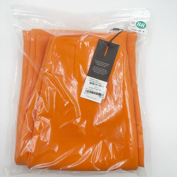 ACLER Balderstone Maxi Skirt AS2407174S-F1 Neon Tangerine Orange Scuba NEW US 4 - Picture 8 of 8